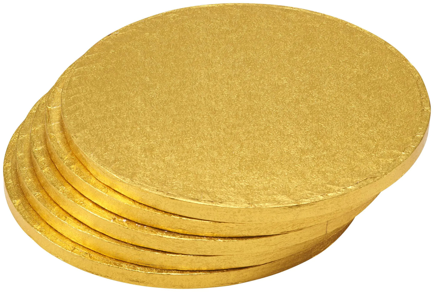 DecoPac Gold Foil 8-Inch Cake Drums, 5-Pack