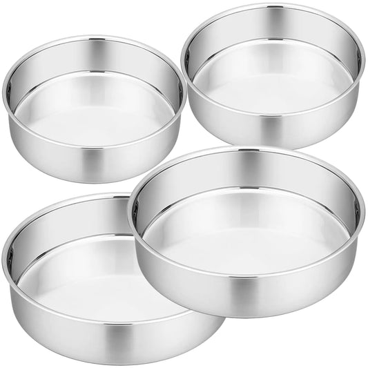 P&P Chef Deluxe 4-Pc Stainless Cake Pan Set