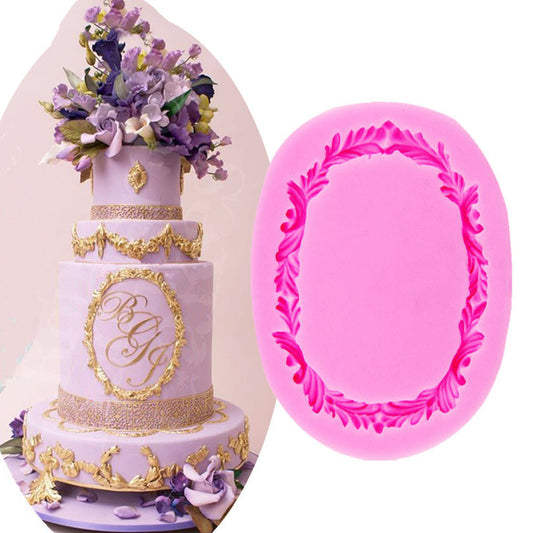 Flower Frame Cake Decoration Silicone Mold