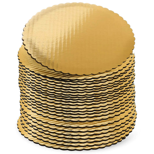 StarMar 12 inch Gold Cake Boards Rounds [24 Pack] Cake Base 12-In Circle Cardboard Disposable 12 in Round Cake Boards Perfect for Cake Decorating